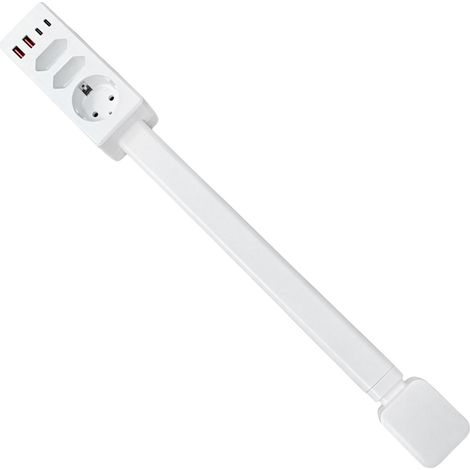 YISSALE -Outillage -Prise multiprise rétractable avec câble - Alimentation stable pour PC, smartphone, tablette, routeur, lampe - Idéale pour chambre, cuisine, salle de bain, bureau (1/5)