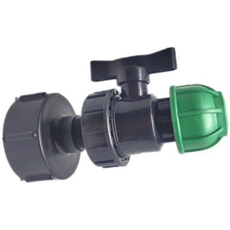 IBC - Portable Ton Barrel Accessoires Joint de tuyau de jardin  Adaptateur de joint de tuyau en PE sûr et durable pour les connecteurs d'eau de maison et de jardin Generic (sortie 20 de l (1/3)