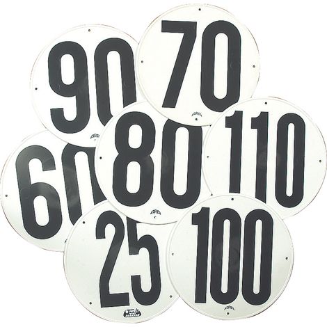 Topcar – Disque de limitation de vitesse 110 km/h – Diamètre 200 mm – Adhésif pour surfaces variées – Conçu pour poids lourds