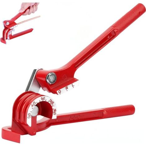 Cintreuse de 6/8/10 mm, Peut Cintrer avec Précision à des Angles de 0°/45°/90°/135°/180°, pour Tubes Métalliques, Tubes en Cuivre et Tubes en Aluminium (Rouge) (1/5)