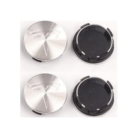 4 Pièces Cache Moyeux pour Tesla Model Y Juniper 2025 2020-2024, Capuchons de Moyeu de Roue Plastique ABS Anti-poussière Étanches Antirouille Décoration Accessoires,Glossy Silver-57mm (1/5)