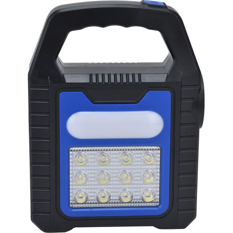 Lampe torche solaire rechargeable par USB, panneau solaire, poignée portable, lanterne LED pour l'extérieur (1/5)