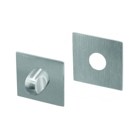 Ouvre&Déco – 2 rosaces carré de poignée de porte intérieure VELOX FIX fonction condamnation/décondamnation en Inox,  PLANO (1/2)