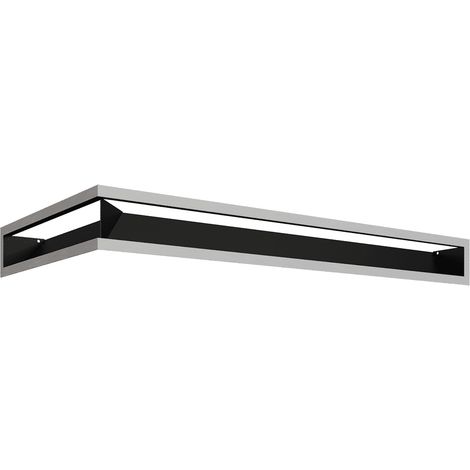 Eck-Lüftungsgitter LUFT rechts 40x80x9 Edelstahl Slim (1/5)