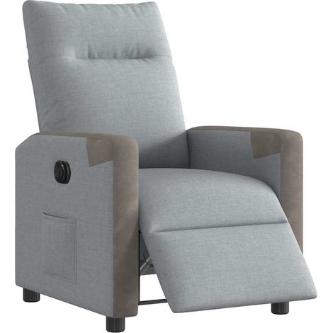 Fauteuil de Salon,Chaise,Fauteuil inclinable électrique Gris clair Tissu CFW981801 (1/5)