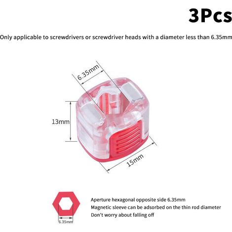 Ensemble de 3 aimants puissants universels pour foret hexagonal 1/4"-AquaForge (1/5)