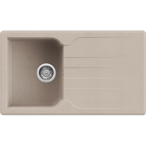 Lavello Quareco incasso 1 vasca con gocciolatoio 86x50 Prime 861 Granito Avena QLP861AV (1/4)