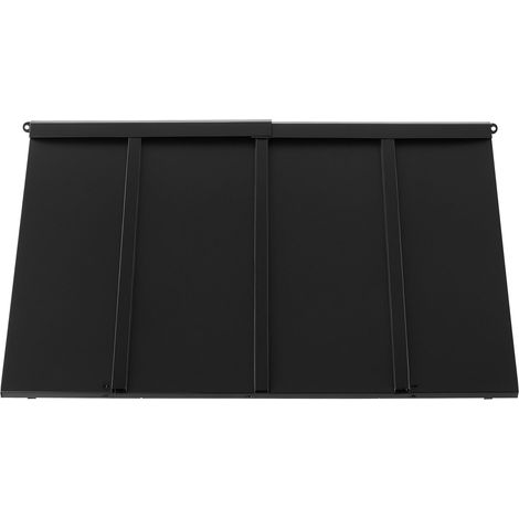 Volet métallique fixe 44 x 24 po, auvent de porte et fenêtre, cadre triangulaire en acier stable, protection contre pluie, neige et soleil pour entrées, fenêtres, porches et balcons. (1/5)