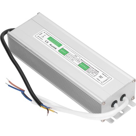 Alimentation LED étanche 150W IP67 12V DC, protection contre les courts-circuits, entrée 100-240V AC (1/5)