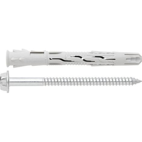 Taco Clavable  Tornillo Cabeza Hexagonal 10X100Mm Nylon T-Nux Index 50 Pz
