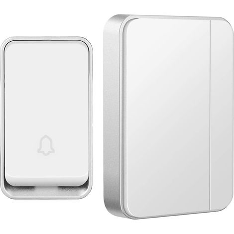 1 sonnette de porte, sans pile, étanche ip44, 51 mélodies, 4 niveaux volume, portée 150 m, pour maison, bureau, hôtel