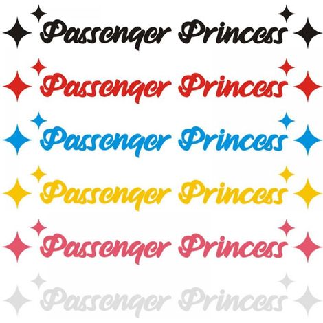 Autocollant princesse passager 6 pièces, autocollant de rétroviseur de voiture pour princesse passager, autocollant de rétroviseur de voiture étanche, accessoires de voiture (1/5)