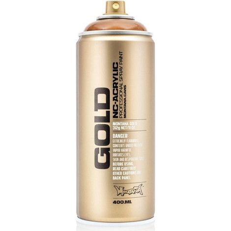 Bombe de peinture - Gold - Acrylique - Transparent hazelnut - 400ml - Montana Cans (1/2)