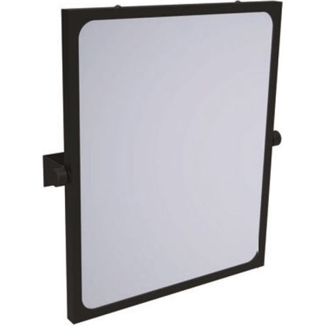 Specchio reclinabile serie leonardo 46x56 cm nero opaco (1/3)