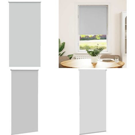 vidaXL Verdunkelungsrollo Hellgrau 90x130 cm Stoffbreite 85,7 cm (1/5)