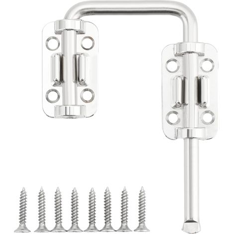 10x8 CM Verrous Loquet Porte Extérieur, Verrou Porte Interieure en Acier Inoxydablede, Loquet Porte Coulissante Pour Portes, Fenêtres, Clôtures