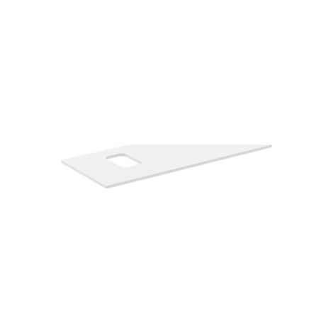 Plaque IS WT i.life B avec ouverture à gauche pour 1 coquille 1202x507x18mm blanc mat (1/3)