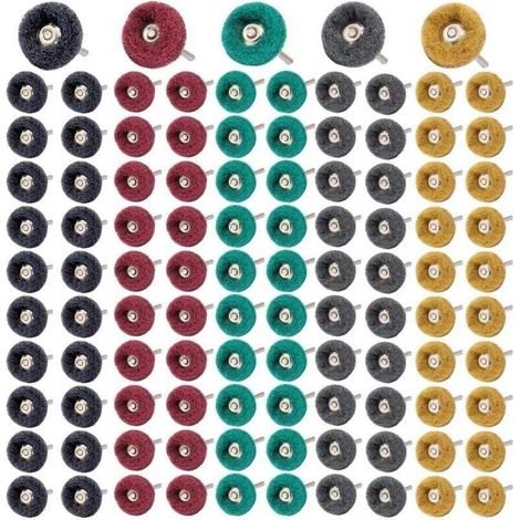 Confezione da 100 dischi abrasivi per lucidatura da 1" per utensili rotanti Proxxon Dremel con gambo da 1/8" (1/4)
