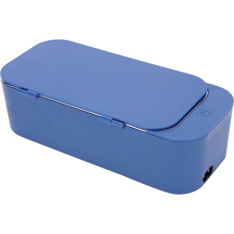 Nettoyeur ultrasonique pour lunettes, appareil de nettoyage compact bleu foncé, avec logiciel, 220V-240V standard UK (1/5)