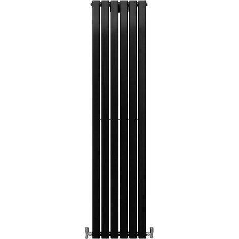 Radiatori Termosifoni in Acciaio Calorifero a Doppio Strato a Pannelli Piatti Riscaldamento Centralizzato Colonna Termosifone Orizzontale Radiatore a Parete - Nero Opaco - 180 x 42 cm