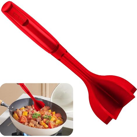 Hachoir à viande en nylon multifonction purée légumes hamburger, résistant chaleur, ergonomique, repas familial rouge (1/4)