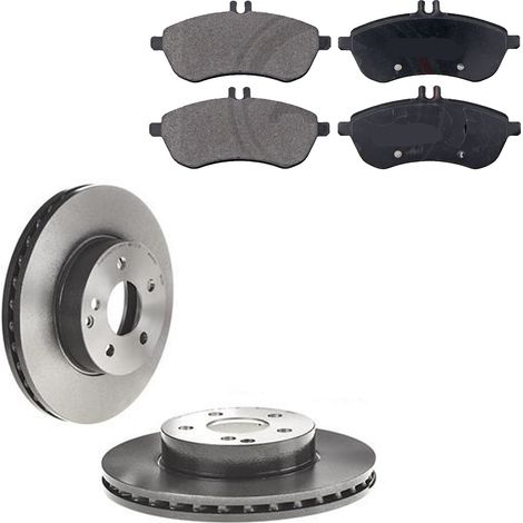 KIT FRENI ANTERIORI compatibile con MERCEDES-BENZ CLASSE E W212) - DISCHI + PASTIGLIE OEM: P 50 067 , P 50 069 / 17758 , 17759 /SOSTITUZIONE DIRETTA/BASSA POLVERE/SILENZIOSO