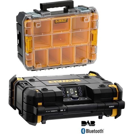 Dewalt 18v Tstak DAB Digital Radio Bluetooth USB + DWST1-71194 Organiser Case (1/5)