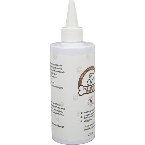 Solution larmoyante pour animaux de compagnie, gouttes oculaires pour chiens et chats, nettoyant les excréments et les impuretés oculaires, 237 ml (1/5)