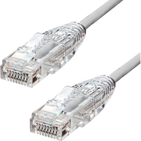 Cable Ethernet ProXtend Slim CAT6A UTP gris de 12,5 m, S-6AUTP-125G