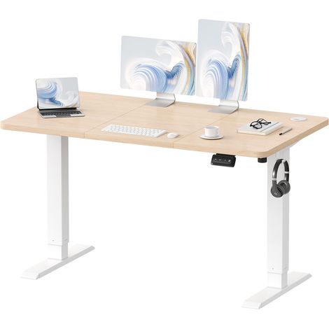 Devoko – Bureau assis debout réglable en hauteur 100 x 60 cm – Moteur sans balais – Capacité 80 kg – Réglage silencieux 72-113 cm