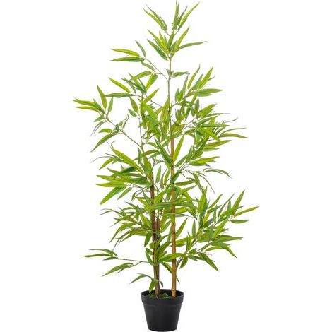Bambou artificiel 120 cm - Plante décorative en pot, arbre artificiel pour décoration intérieure (1/5)