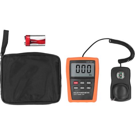 Compteur solaire numérique avec rétention de données, échantillonnage rapide, haute précision, testeur d'énergie lumineuse solaire avec boussole (1/5)