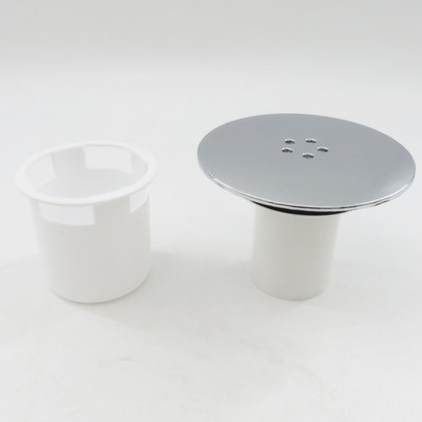 ensemble siphon capot grille et tasse pour bonde de douche diametre 11.4cm