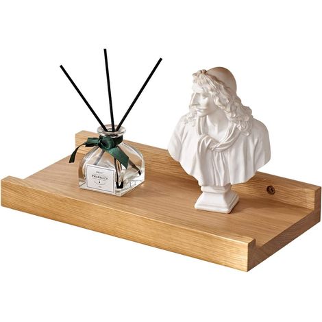 Étagère Murale, 30cm Étagère Flottante en Bois de chêne Massif, Rustique Etagere Bois pour Salon, Cuisine, Chambre, Salle de Bain (1/5)