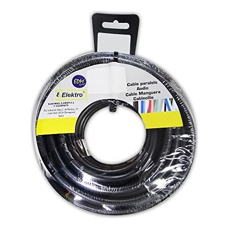 Schwarzer Flachschlauchaufroller 2x1,5mm 20mts (Audio)