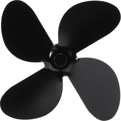 Pales de Ventilateur de Cheminée 4 Lames, Pièces de Rechange pour Poêle à Bois, Accessoires de Foyer Noir (1/5)