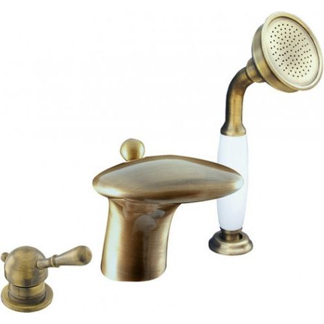 Mélangeur baignoire avec cascade haut LABE 3 trous en laiton (1/5)