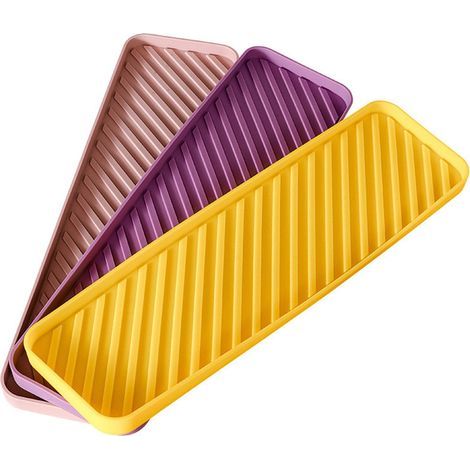Ensemble de rangement pour évier (3 pièces) — Égouttoir à éponge et distributeurs de savon pour plans de travail et éviers de cuisine ou de salle de bain (1/4)