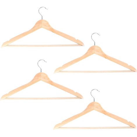 Cintre en bois Brown Bear Lot de 4 modèles A/B/C/D robuste pour robe de mariée et costume capacité 1.5kg finition soignée (1/5)
