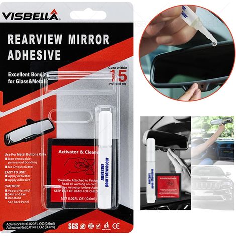 Trade Shop - Kit De Reparación De Espejo Retrovisor De Coche Super Profesional Adhesivo Pegamento - (1/5)