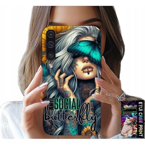 Custodia per Samsung Galaxy A70 - antisociale, farfalla, femminile (1/5)
