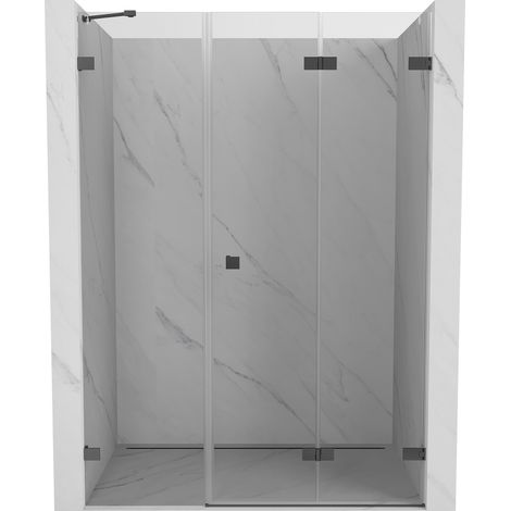 Mexen Lunar-F puerta de ducha plegable derecha 110 cm, transparente, gun metal - 836S-110-050-95-00-P (1/5)