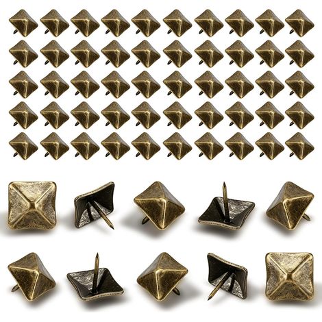 (19x19x22mm) 50 Stück Polsternägel, dekorative Bronzenägel, dekorative Möbelnägel für Möbel, Sofas, Sessel, Betten, Stühle (1/5)