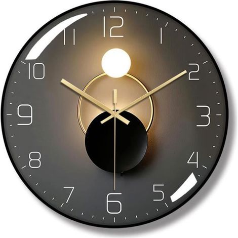 Moderne, geräuschlose Wanduhr aus Metall  Eleganter Art-Déco-Stil für Wohnzimmer, Schlafzimmer, Büro