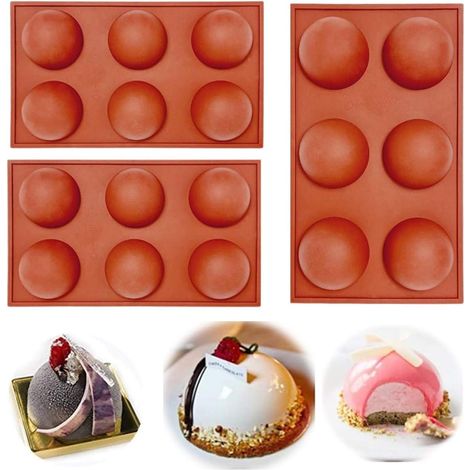 Moule en silicone à 6 cavités pour chocolat, gâteau, gelée, savon artisanal, moules à cupcakes sans BPA