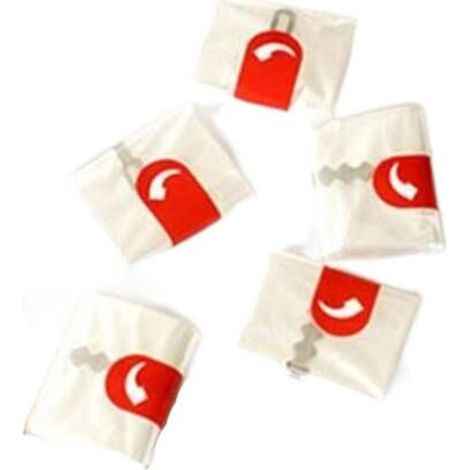 Sac à Mariner - 20 Pouces x 25,6 Pouces - Capacité 15,9 Kg - Matériau Fibreux Épais - Sans Contaminant Alimentaire - Lot de 5 avec 2 Cordes en Coton (1/5)