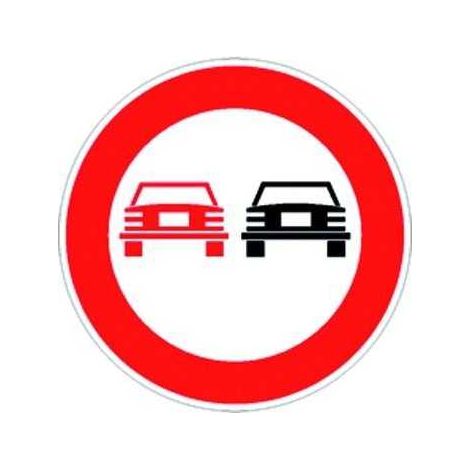 Señales de tráfico prohibido prohibición de adelantar Fig. 48