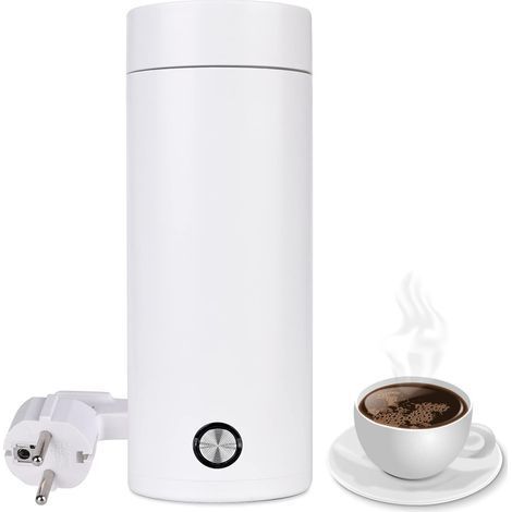 Kleine draagbare 400ML reis elektrische waterkoker, mini-waterkoker elektrisch met automatische uitschakeling, 5 minuten snel koken voor thee, melk, koffie, wit