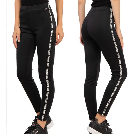 Tommy Jeans Damen-Sportleggings Tjw Tape DW0DW10346-BDS S (1/5)