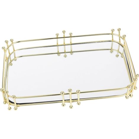 Organisateur de Parfum Fer pour Coiffeuse Plateau Décoratif de Salle de Bain Rangement de Maquillage pour Femme'-'- (1/5)